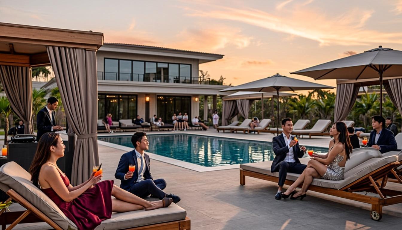 Villa pool party